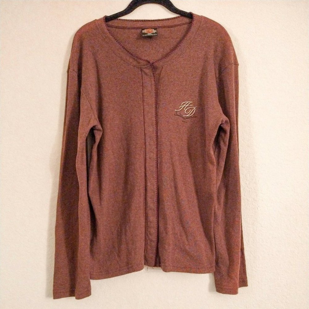 Harley Davidson Daytona Brown Sweater Plus Sz XXL